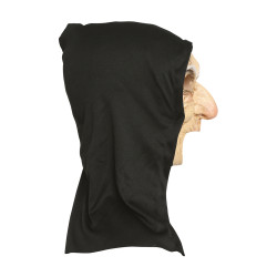 Vinylová maska staré paní s kapucí